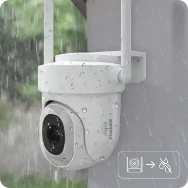 iTalkBB AIjia 家庭摄像头，IP65级别防水，室内室外24小时不间断录制使用。