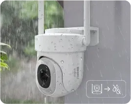 iTalkBB AIjia 家庭摄像头，IP65级别防水，室内室外24小时不间断录制使用。