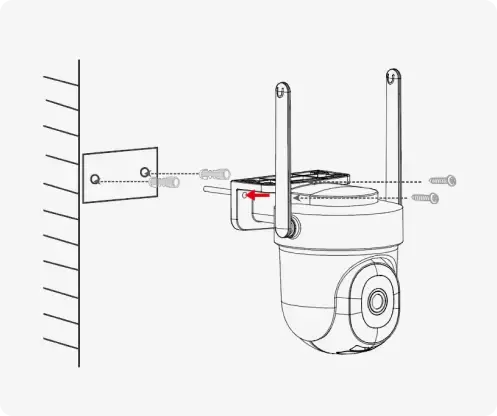 iTalkBB AIjia Home Security安防摄像头安装示意图 